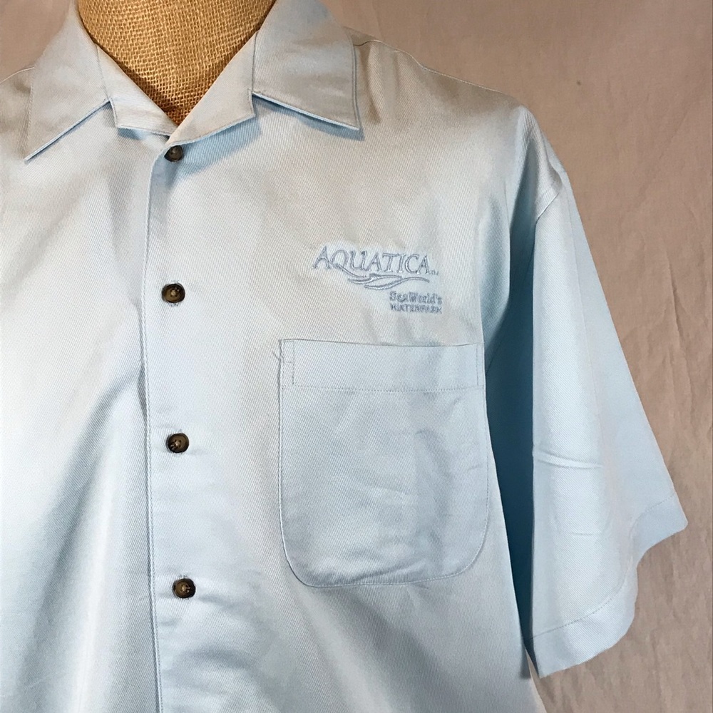 NEW Aquatica SeaWorld Water Park Casual Shirt Lrg